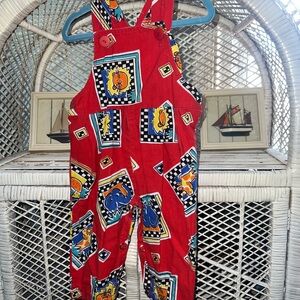 Ruffniks vintage animal print overalls